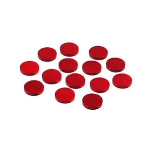 Hermoso alto pulido 12mm rojo granate hidro cuarzo doble plano redondo forma de moneda calibrada piedra preciosa suelta para hacer joyería - Product Image 3