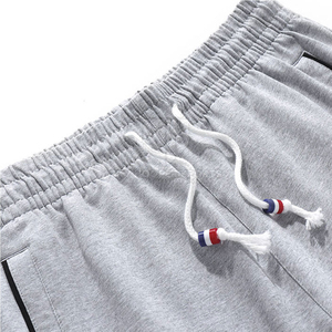 Shorts Bermuda en Coton Gris pour Homme avec Cordon de Serrage et Poches Latérales, Style Décontracté, Taille Mi-Haute, Tissu Tricoté Respirant - Product Image 4