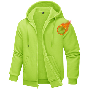 Sudadera con capucha informal de algodón con bolsillos frontales, corte regular, forro polar, precio económico para hombre, sudaderas con capucha con cremallera de alta calidad para hombre - Product Image 4
