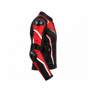 Chaqueta de Cuero Personalizada para Motociclismo de Carreras, con Protección en Hombros y Codos, Cintura Ajustable, Paneles Perforados, Ignífuga - Product Image 5