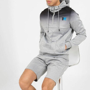 Conjunto de Sudadera con Capucha de Felpa Francesa Informal de Invierno en Oferta, 100% Algodón, Ropa Deportiva y de Fitness, Ropa Deportiva para Entrenamiento, Pantalones Cortos a Juego - Product Image 4