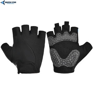 Gants de cyclisme d'été OEM demi-doigts respirants antidérapants avec rembourrage en gel en PU - Product Image 4