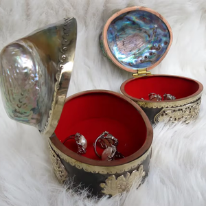 <b>Abalone</b> <b>Shell</b> Jewelry Box Polished Mother of Pearl Gift Box Seashell Jewelry Organizer Vietnam Factory Wholesale Custom Label - Product Image 3