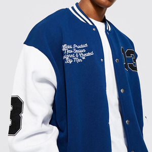 <b>Men's</b> Blue <b>White</b> Varsity <b>Jacket</b> Customized Embroidered New Style Baseball Bomber Coat best quality varsity <b>jacket</b> for <b>men</b> - Product Image 2