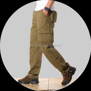 Factory Manufacturer Wholesale Blank Multi Pockets Custom Nylon Track Pant Baggy Cargo Pants <b>Men</b> - Product Image 6