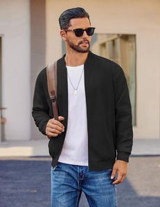 Mens Light Cotton Bomber <b>Jacket</b> Flight Casual Softshell Varsity | Lightweight <b>Zip</b> <b>Up</b> <b>Jackets</b> ,Soft Breathable Fabric - Product Image 3