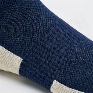 <b>Crew</b> <b>Socks</b> Navy Blue With White Trim Breathable Knitted For Running Adults Spring Season Standard Thickness - Product Image 5