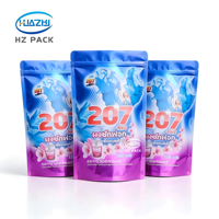 Sachet Doypack Personnalisé Imprimé avec Fermeture Éclair, Haute Qualité, Anti-Humidité, en Plastique, avec Poignée pour Lessive en Poudre