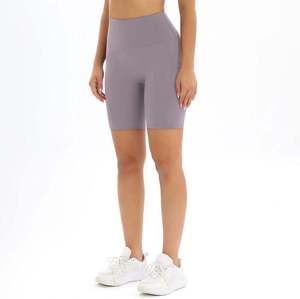 Shorts cyclistes taille haute personnalisés pour femmes, longueur genou, pour yoga et course, coupe ajustée basique, grandes tailles - Product Image 6