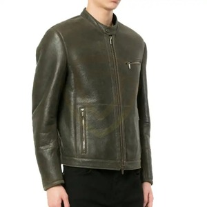 Chaquetas de Cuero para Hombre de Primera Calidad OEM, Precio al por Mayor, Nueva Llegada 2026, Chaqueta de Cuero para Hombre - Product Image 3