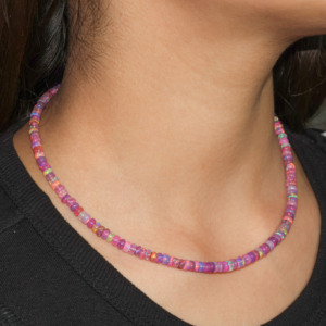 BEST SELLING <b>NECKLACE</b> DARK COLOR BEADS PALIN <b>NECKLACE</b> 925 SLIVER PLATED <b>NECKLACE</b> - Product Image 2