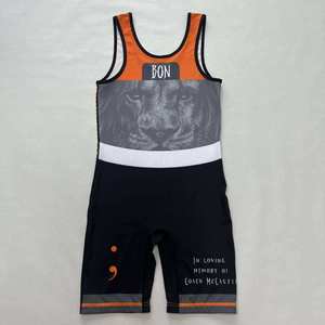 Top quality Sublimation men wrestling clothing wrestling singlet team weightlifting suit wrestling singlet for men Team - Product Image 2