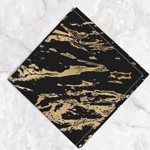 Women's Square Scarf Black Gold Foil Print Reversible Other Material Spring Daily Wear Digital Printing Lightweight - Product Image 2