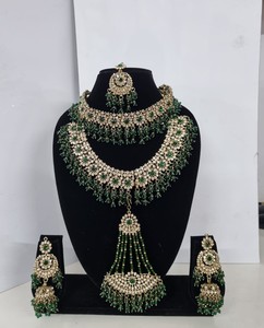 Exclusive Indian <b>Bridal</b> Jewelry Heavy Wedding Choker <b>Set</b> Traditional Ethnic <b>Necklace</b> With <b>Earrings</b> Mang Tika & Pasa Jewelry <b>Sets</b> - Product Image 5