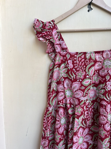 Vestido Largo Bohemio para Mujer, Estilo Vintage, Bordado Floral, Casual de Verano, Sin Mangas, con Cuello Cuadrado y Diseño en Capas - Product Image 3