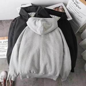 Unisex Heavyweight Crew Neck New Fashion Men Winter Long <b>Sleeve</b> <b>Short</b> Coat <b>Cardigan</b> Zipper Solid ColorWholesale High Quality - Product Image 2