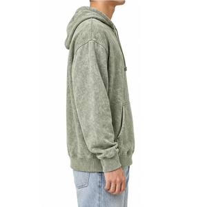 Sweat-shirt vintage personnalisé à col zippé, unisexe, en molleton épais, style streetwear, fabrication OEM de vêtements - Product Image 2