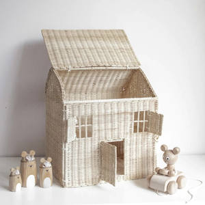 Precio al por mayor de fábrica - Casa de mimbre natural tejida para bebés. Juguete desmontable para niños. - Product Image 1