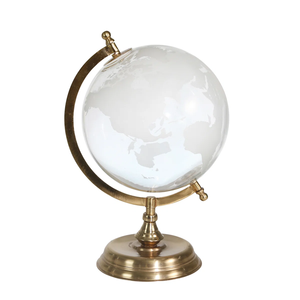 Globo Terráqueo Tradicional de Escritorio, de Cristal, Redondo, Decorativo, Giratorio, con Mapa del Mundo, para Decoración del Hogar u Oficina - Product Image 3