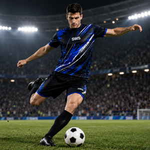 Camiseta de Fútbol Personalizada 100% Poliéster, Uniforme de Fútbol con Nombre y Número del Equipo, Cuello en V, Manga Corta, Secado Rápido - Product Image 4