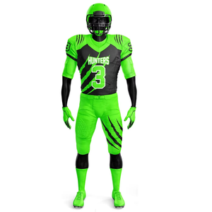 Uniforme de Fútbol Americano Hunters para Hombre, Conjunto de Jersey y Pantalones de Manga Larga, Impresión Sublimada, Absorbente de Humedad, Ajustado, 100% Poliéster - Product Image 2