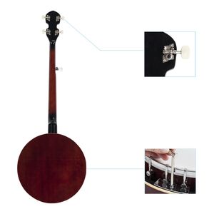 Banjo Professionale a 5 Corde Squisito con Cutaway e Fondo/Fasce in Palissandro, Manico in Okoume e Sapele - Product Image 5