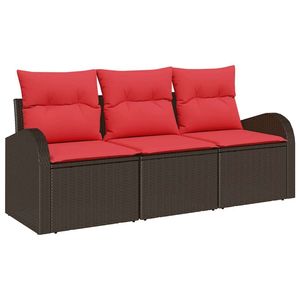 Ensemble de canapés de jardin en polyrotin marron - Product Image 2