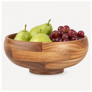 Bol à salade en bois d'acacia artisanal, écologique, grand bol de service pour fruits et collations, vaisselle en bois naturel de qualité supérieure - Product Image 6