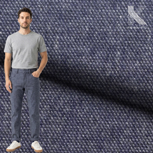 Tissu Dobby Indigo 280GSM Coton Polyester Spandex Tissu Tissé Extensible Lourd Finition Douce Fournisseur OEM ODM - Product Image 2