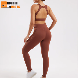 Ropa Deportiva Personalizada para Mujer, Conjunto de Dos Piezas de Leggings de Yoga con Estiramiento en 4 Direcciones, Suave y de Secado Rápido - Product Image 1