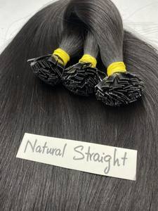 Extensiones de cabello humano vietnamita natural recto 100% de punta plana de calidad superior al por mayor - Product Image 3