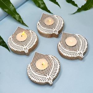 Wooden Mandala <b>Tealight</b> Candle Stand Decorative Boho Accent Piece for Bedroom Living Room and Festive Celebrations - Product Image 6