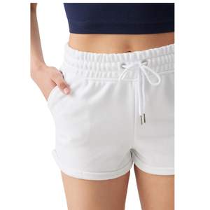 Shorts de sport décontractés en coton pour femmes, taille haute, avec cordon élastique, pour la gym et la détente, vente en gros OEM - Product Image 3