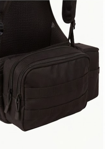 Mochila de Caza para Exteriores con Sistema MOLLE, Bolsas de Nailon Naranja y Negro, Ajuste Universal para Actividades al Aire Libre - Product Image 4