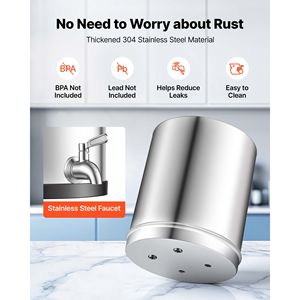 Sistema de Filtro de Agua de Sobremesa de Acero Inoxidable 304 con Alimentación por Gravedad 3G, Reduce el Plomo hasta en un 99% - Product Image 5