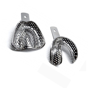 Bandeja de impresión mediana para dentadura completa, instrumentos quirúrgicos dentales de acero inoxidable, instrumento curvo fabricado - Product Image 3