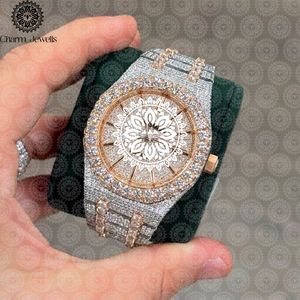 Reloj Charm_Jewells de Lujo, Acero Inoxidable, Caja Tonneau de 40mm, Analógico, Cuarzo, con Incrustaciones de Diamantes, Diseño Hueco, Unisex, a la Moda - Product Image 4