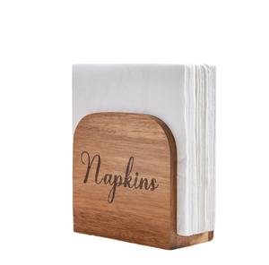 Porte-boîte à mouchoirs en bois à un seul niveau - Product Image 1