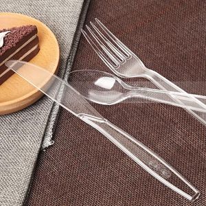 200 Forchette Monouso in Plastica Trasparente, Utensili Resistenti per Feste, Picnic, Grandi Eventi e Uso Quotidiano - Product Image 2