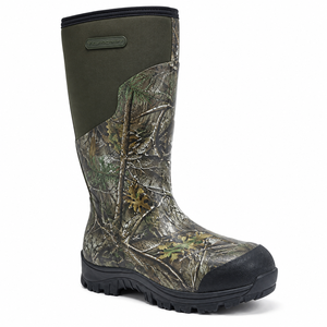 Bottes de chasse pour hommes, camouflage, PVC imperméable, respirantes, semelle extérieure en caoutchouc antidérapante, bout fermé, toutes saisons, pour l'extérieur - Product Image 1