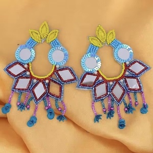 #1 Fan <b>foam</b> finger beaded earrings Beads Embellished Hand <b>Crafted</b> Parrot Stud Earrings from the brand BaubleBar - Product Image 2