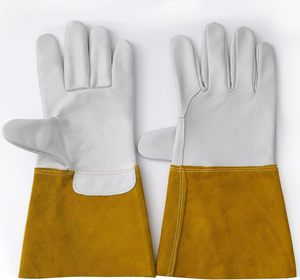 Guantes de Trabajo de Cuero Vacuno Suave de Alta Calidad, Resistentes al Calor, Precio al por Mayor, Guantes de Soldadura TIG MIG - Product Image 3