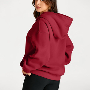 Sudadera con Capucha de Punto de Invierno de Alta Calidad para Mujer, Transpirable, de Secado Rápido, Hombros Caídos, Corte Ajustado, 100% Algodón, Logotipo Frontal - Product Image 2