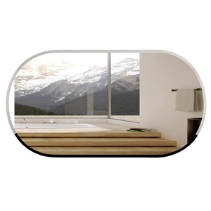 Scandinavian Frameless Beveled Asymmetrical Shape Bathroom <b>Wall</b> <b>Mirror</b> Modern Decorative Premium Glass <b>Mirror</b> Minima INDIAN - Product Image 1