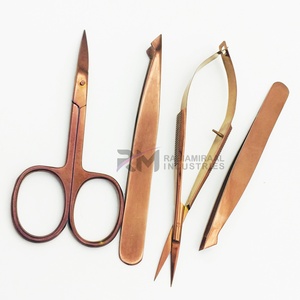 Pince à épiler légère à pointe inclinée en acier inoxydable or rose, personnalisable, pour sourcils et cils, idéale pour la beauté – Meilleures ventes - Product Image 1