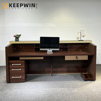 Réception Escritorio Comptoir en bois de haute qualité Table de bureau Réceptionniste moderne Immeuble de bureaux commerciaux Bureau de réception