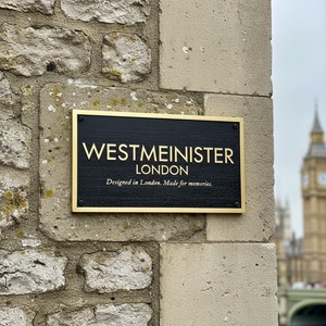 Rectangular Brass Memorial <b>Plaque</b> In Loving <b>Memory</b> Engraved Sign for Sympathy Building Wall Mount Traditional Design - Product Image 5