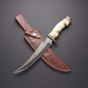 Carbon Steel Sheepsfoot Knife With Leather Handle Straight Edge 0.6mm Thickness Crafting <b>Tool</b> Non Adjustable Blade - Product Image 3