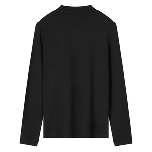 Thick Cotton Mock Neck T Shirt Men Oversize Custom Logo Printing OEM Wholesale Streetwear Manufacturer - Product Image 4
