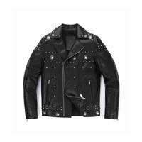 Blouson en cuir Solid Trader Ultimate Protection pour motard, avec éléments absorbant les chocs et confort thermique